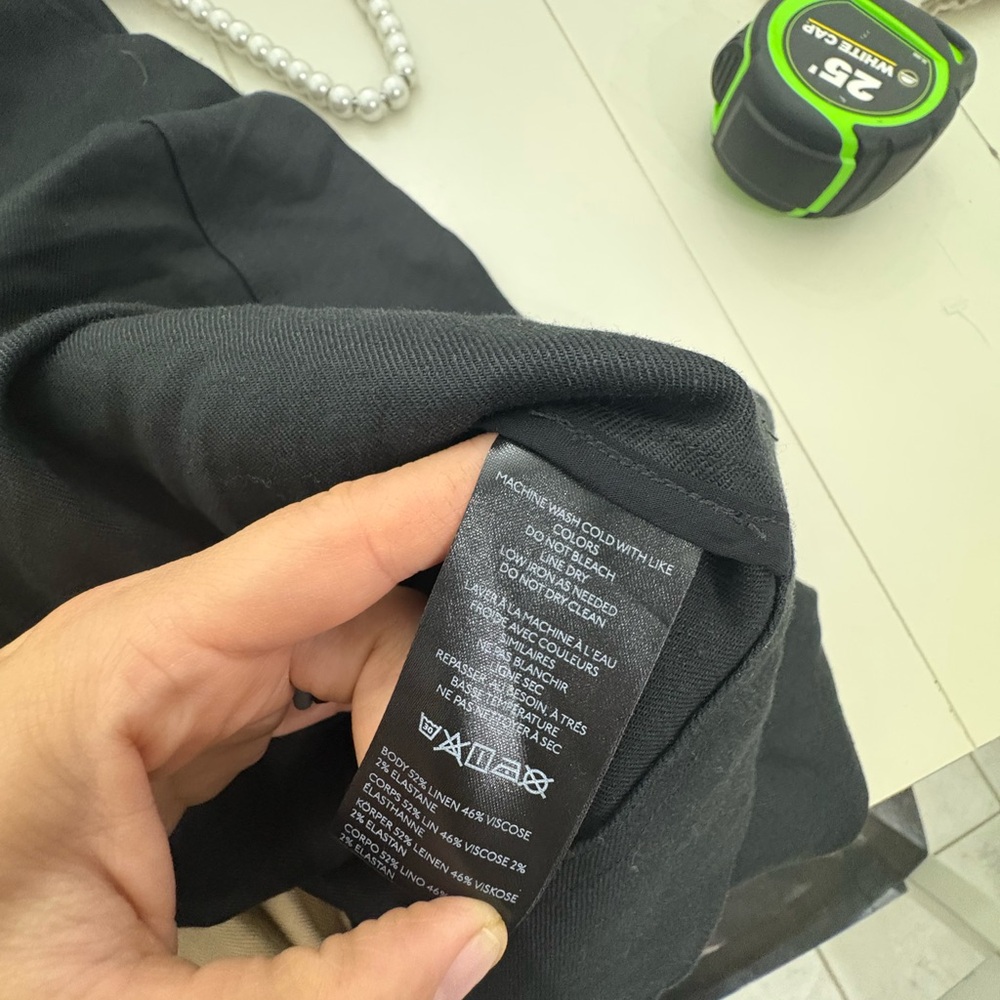 Anthropologie Maeve 1X The Ami Linen Halter Maxi Dress Striped Colorblock - Picture 15 of 16